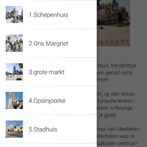 App scherm in de wandeling