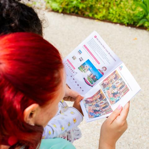 Binnenkant van het speurtocht boekje